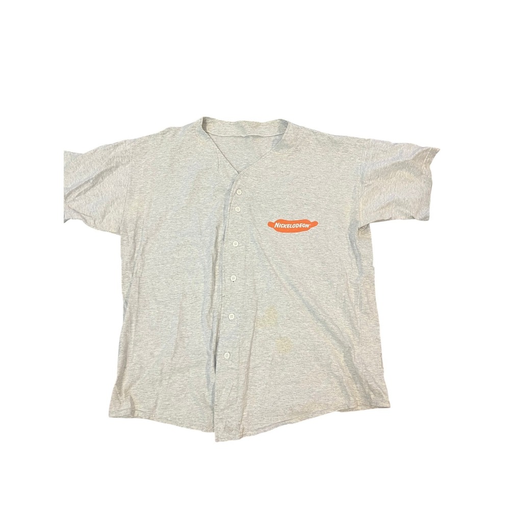 Vintage 1994 Nickelodeon Weinerville Jersey Shirt Heather Grey Mens XL 90s‎ TV